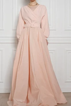 Alice Long Dress In Soft-Peach