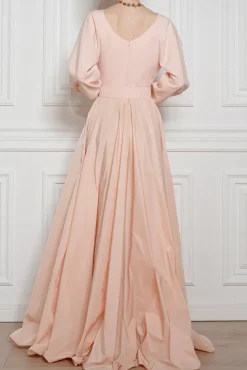 Alice Long Dress In Soft-Peach