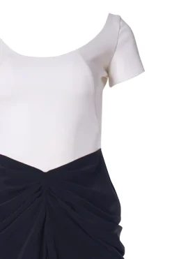 Amna Long Dress In Black-White