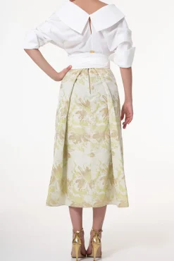 Angelina Taffeta Shirt In Ivory