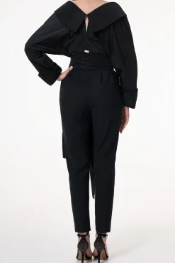 Angelina Taffeta Shirt In Black