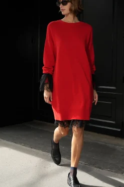 Aniel Open Back Wool and Cashmere-blend Dress