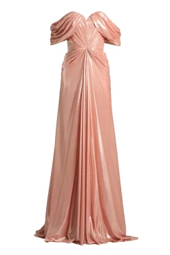 Anisa Long Dress In Seashell