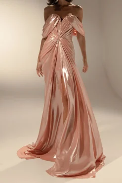 Anisa Long Dress In Seashell