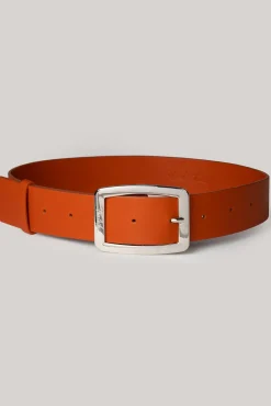 Archway Camel Leather Waist Belt With Silver Buckle