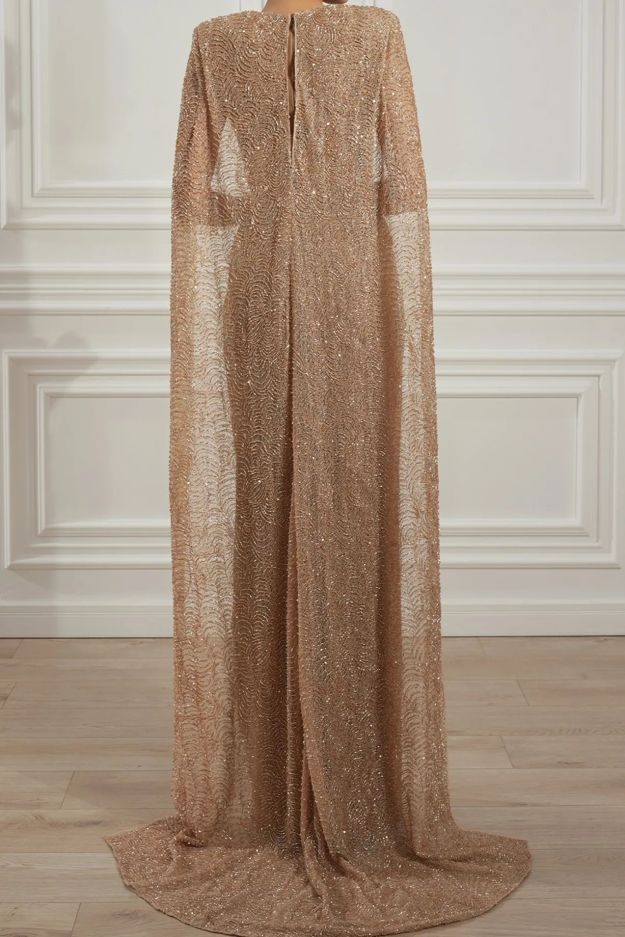 Asma Dress in Gold-Fudge