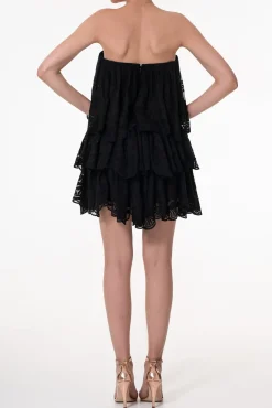 Aydin Boho Short Dress In Black