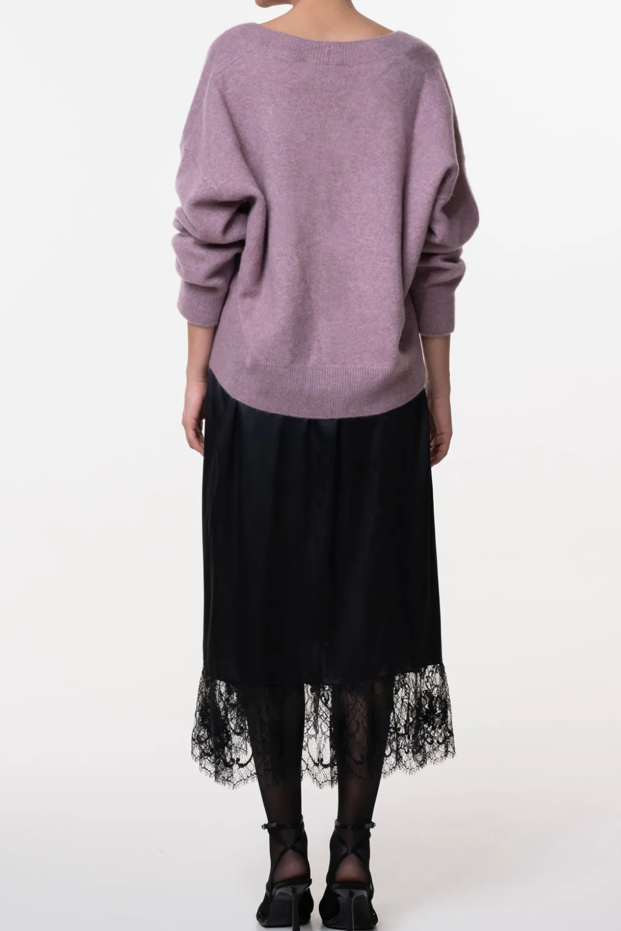 Cassiel Cashmere and Silk-blend Cardigan In Lilla