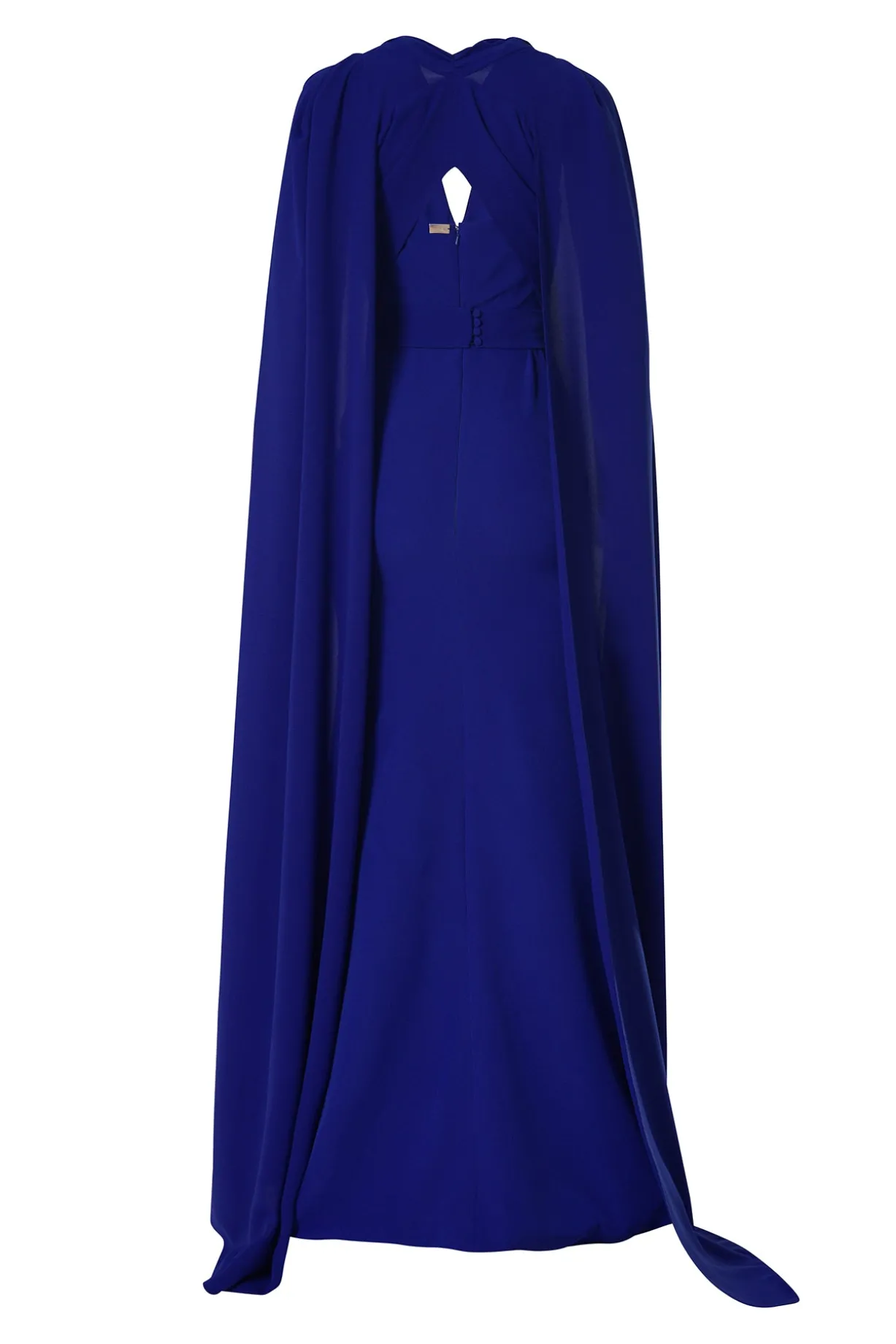 Dalal Cape-Dress In Royal-Blue