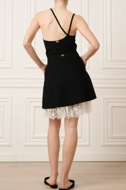 Demi Viscose Jersey Short Skirt In Black
