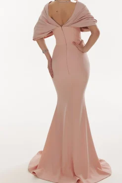 Dina Crepe Taffeta Dress In Blush