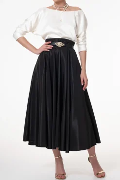 Elegant Satin Blouse In Ivory