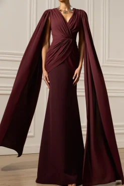 Evelyn Dress In Burgundy
