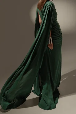 Evelyn Dress In Dark-Green