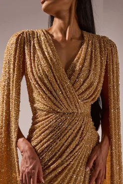 Evelyn Dress In Gold