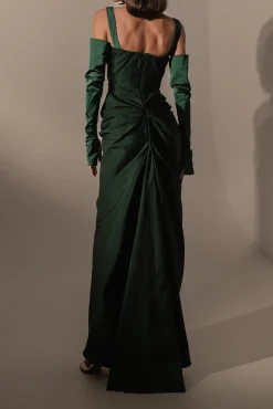 Farah Dress In Forest-Green