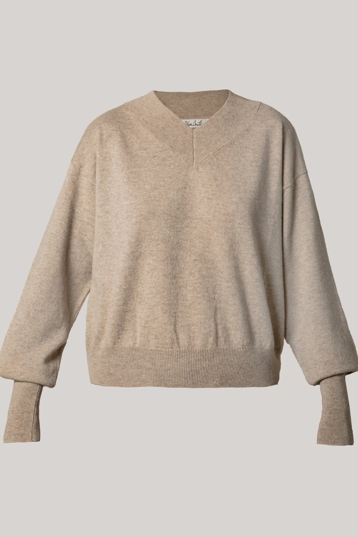 Huda V-Neck Cashmere Sweater In Sesame