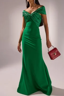 Iram Long Dress In Fresh-Green