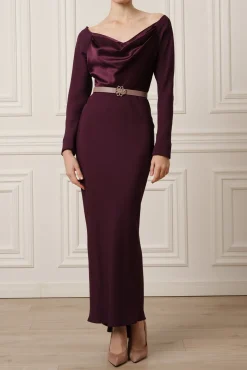 Jessica Midi Dress In Plum