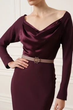 Jessica Midi Dress In Plum