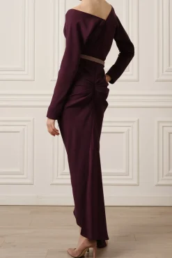 Jessica Midi Dress In Plum