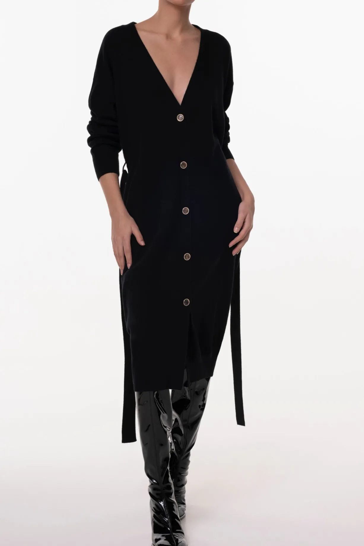 Lani Cashmere Long Cardigan In Embassy