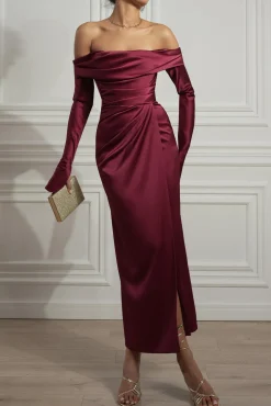 Lara Satin Midi Dress