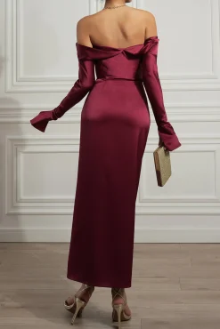 Lara Satin Midi Dress