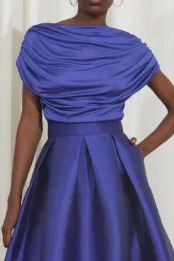 Leah Jersey Top In Royal Blue