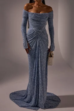 Lorene Dress In Sky-Blue