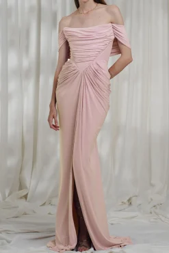Lorene Jersey Dress In Blush