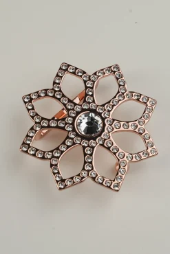 Lotus Leather Waist Belt In Aubergine With Rose-Gold Buckle