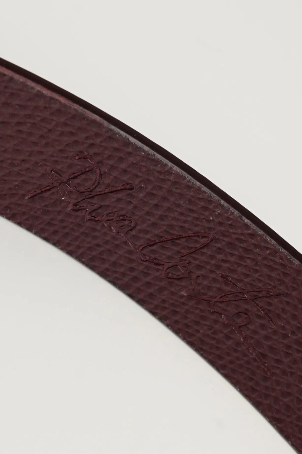 Lotus Leather Waist Belt In Burgundy With Rose-Gold Buckle