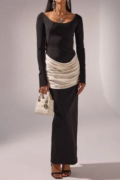 Lucy Dress In Black-White