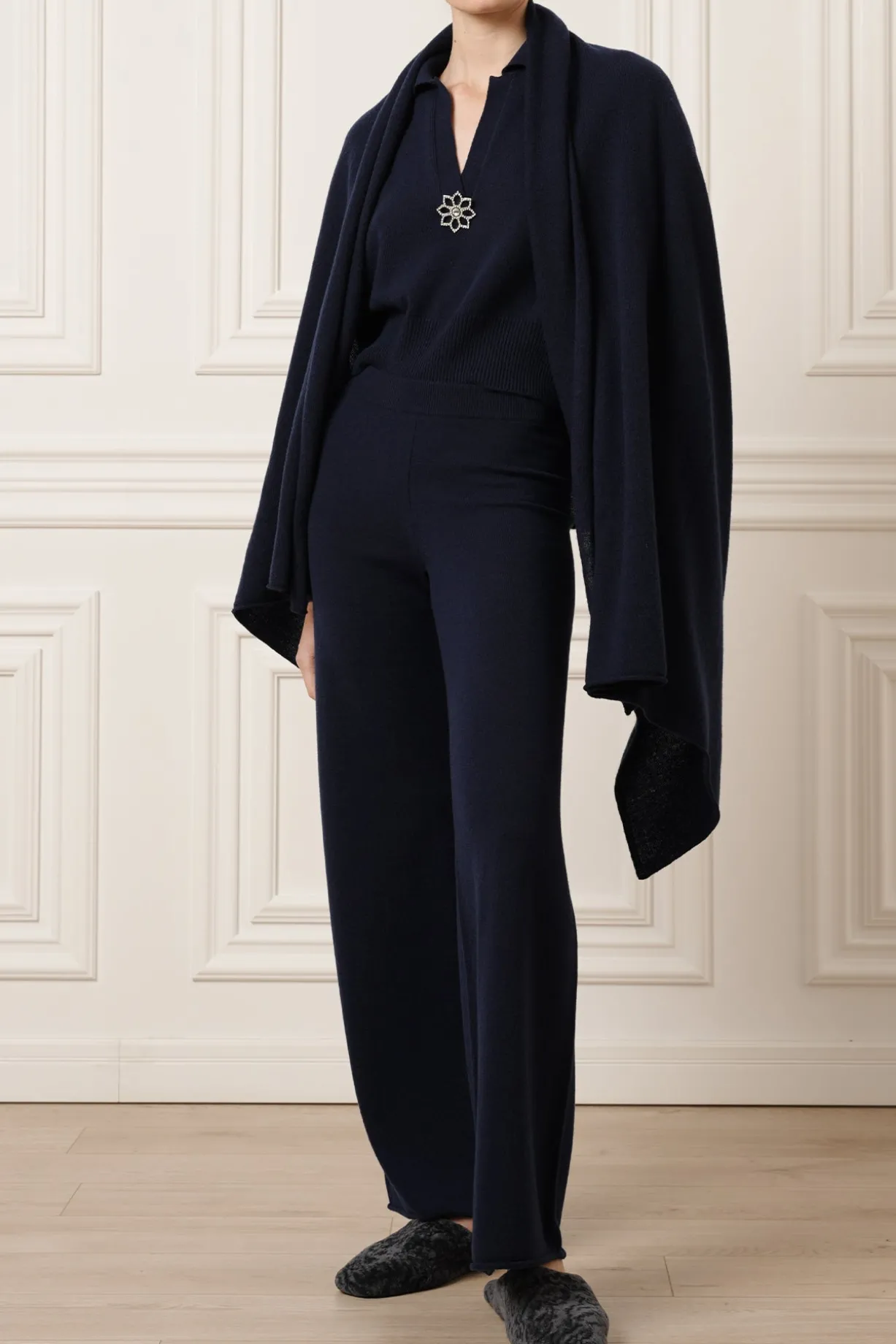 Lux Cashmere Scarf In Neptune