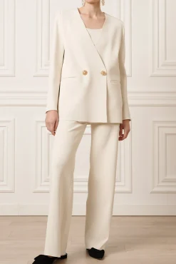 Pax Viscose Jersey Wide-Leg Pants In Off-White