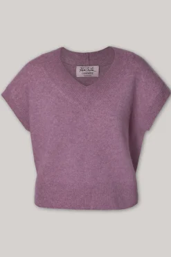 Raziel Cashmere and Silk-blend Sweater Vest In Lilla