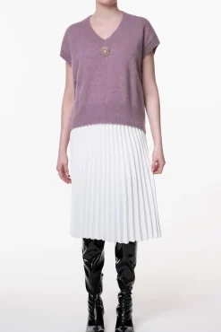 Raziel Cashmere and Silk-blend Sweater Vest In Lilla