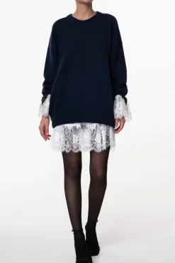 Sariel Cashmere and Silk-blend Sweater In Blue