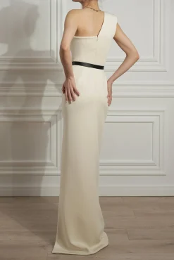Shay Scuba Dress With Detachable One-Shoulder Structure