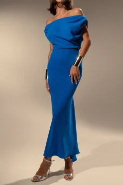 Sylvie Midi Dress In Electric-Blue
