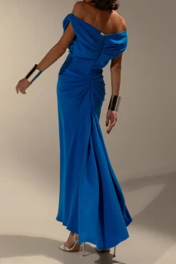 Sylvie Midi Dress In Electric-Blue