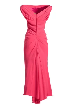 Sylvie Midi Dress In Fuchsia