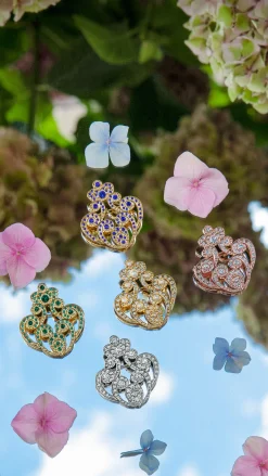 The Crown Brooch - Gold With Emerald Crystals