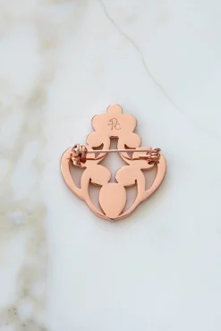 The Crown Brooch - Rose-Gold With Pearls