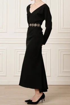 Thea Midi Dress In Black