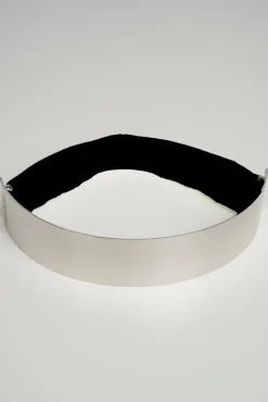 Xenis Front Metal Belt In Silver-tone