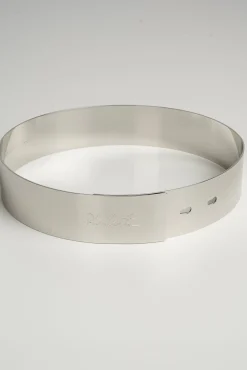 Xenis Full Metal Belt In Silver-tone
